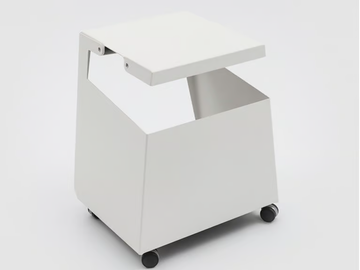 SMITH - Powder-coated sheet metal multifunctional item with castors by Danese Milano - view 2